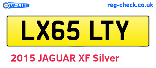 LX65LTY are the vehicle registration plates.