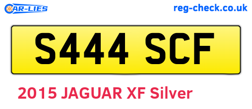S444SCF are the vehicle registration plates.
