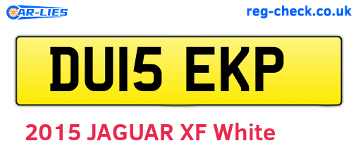 DU15EKP are the vehicle registration plates.