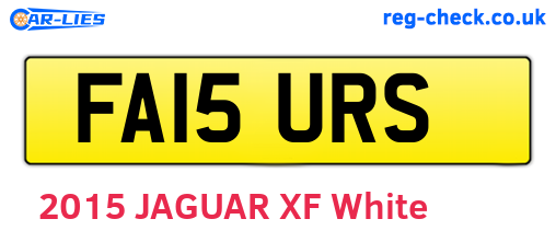 FA15URS are the vehicle registration plates.