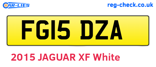 FG15DZA are the vehicle registration plates.