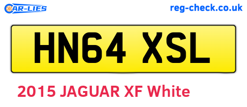 HN64XSL are the vehicle registration plates.