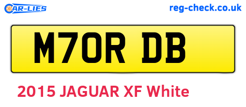 M70RDB are the vehicle registration plates.