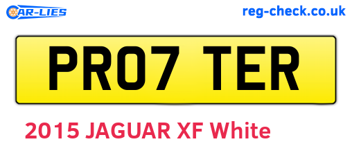 PR07TER are the vehicle registration plates.