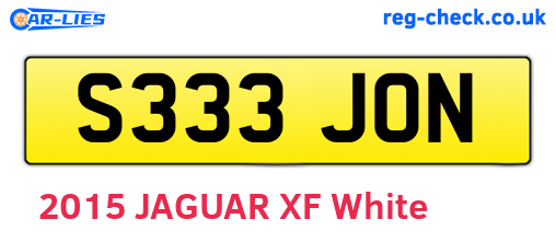 S333JON are the vehicle registration plates.