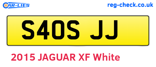 S40SJJ are the vehicle registration plates.