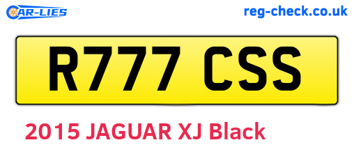 R777CSS are the vehicle registration plates.