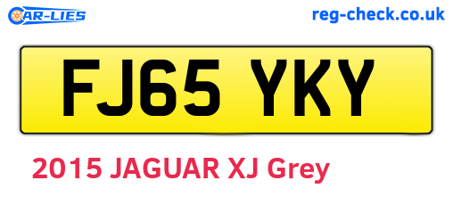 FJ65YKY are the vehicle registration plates.