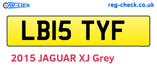 LB15TYF are the vehicle registration plates.