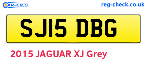 SJ15DBG are the vehicle registration plates.