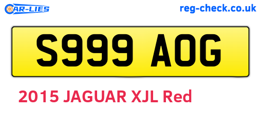 S999AOG are the vehicle registration plates.