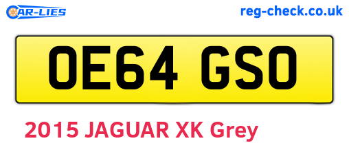 OE64GSO are the vehicle registration plates.
