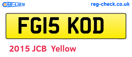 FG15KOD are the vehicle registration plates.