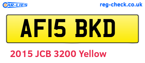 AF15BKD are the vehicle registration plates.