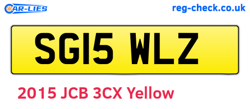 SG15WLZ are the vehicle registration plates.