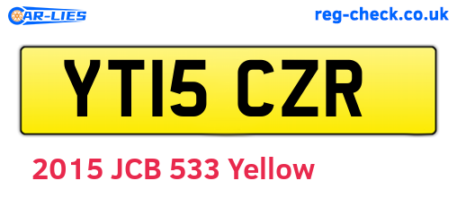 YT15CZR are the vehicle registration plates.