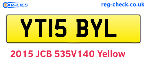 YT15BYL are the vehicle registration plates.