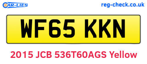 WF65KKN are the vehicle registration plates.