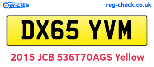 DX65YVM are the vehicle registration plates.