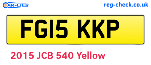 FG15KKP are the vehicle registration plates.