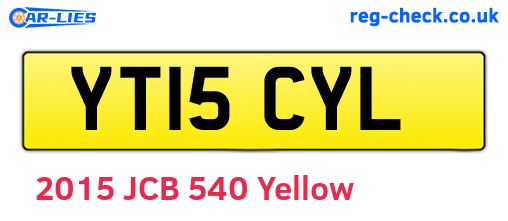 YT15CYL are the vehicle registration plates.