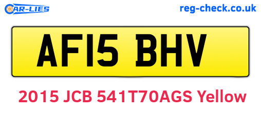 AF15BHV are the vehicle registration plates.