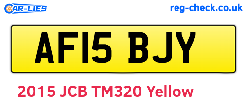 AF15BJY are the vehicle registration plates.