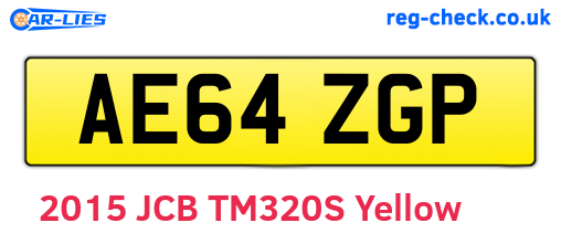 AE64ZGP are the vehicle registration plates.
