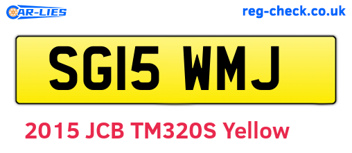 SG15WMJ are the vehicle registration plates.