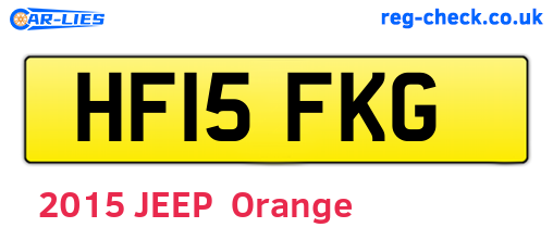 HF15FKG are the vehicle registration plates.
