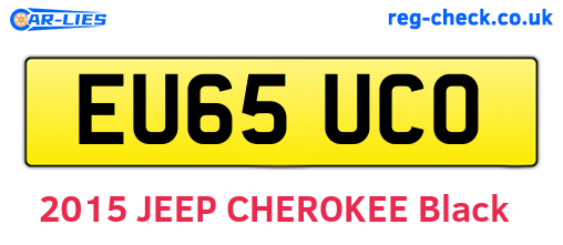 EU65UCO are the vehicle registration plates.