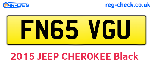 FN65VGU are the vehicle registration plates.