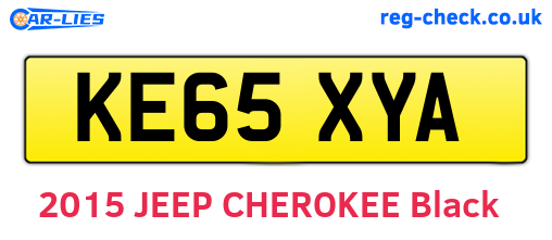 KE65XYA are the vehicle registration plates.
