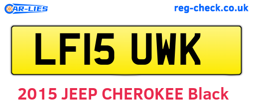 LF15UWK are the vehicle registration plates.