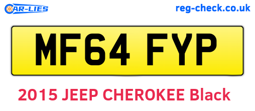 MF64FYP are the vehicle registration plates.