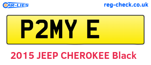 P2MYE are the vehicle registration plates.