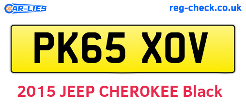 PK65XOV are the vehicle registration plates.