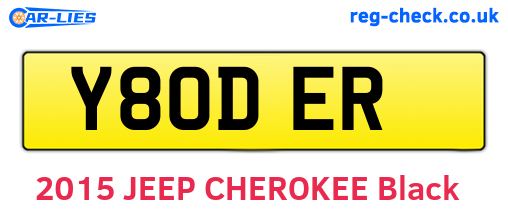 Y80DER are the vehicle registration plates.