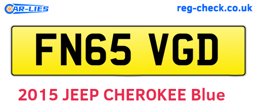 FN65VGD are the vehicle registration plates.