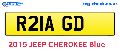 R21AGD are the vehicle registration plates.