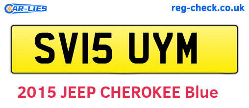 SV15UYM are the vehicle registration plates.