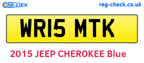 WR15MTK are the vehicle registration plates.