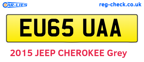 EU65UAA are the vehicle registration plates.