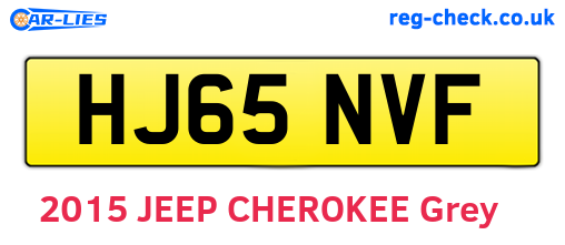 HJ65NVF are the vehicle registration plates.