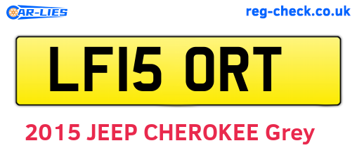 LF15ORT are the vehicle registration plates.