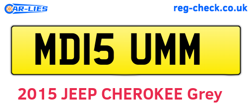 MD15UMM are the vehicle registration plates.
