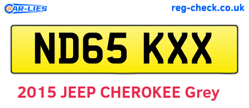 ND65KXX are the vehicle registration plates.