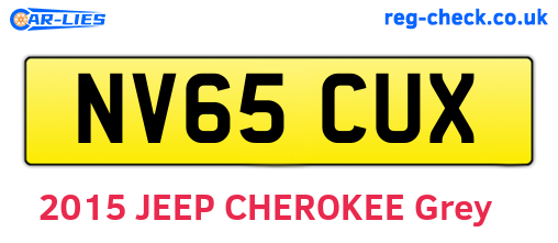 NV65CUX are the vehicle registration plates.