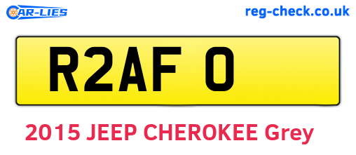R2AFO are the vehicle registration plates.