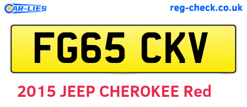 FG65CKV are the vehicle registration plates.